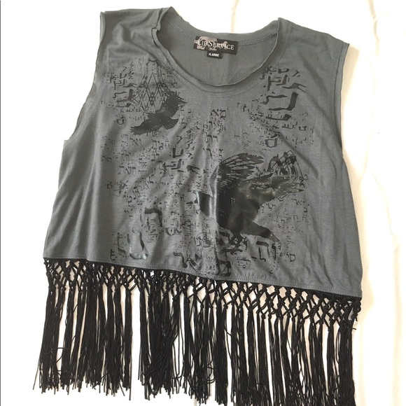 Lip Service Tops - Fringe tank top 🔥